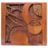Vintage 3 Piece Carved Wood Wall Hanging