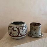 Scrollwork Pottery Butter Bell