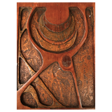 Vintage 3 Piece Carved Wood Wall Hanging