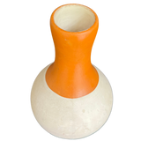 Burnt Orange and Cream Studio Ceramic Vessel
