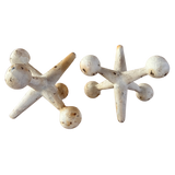Pair of Ivory Cast Iron Jacks