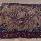 Antique Burgundy & Indigo Medallion Rug