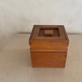 Vintage Cubist Wood Ice Box