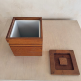 Vintage Cubist Wood Ice Box