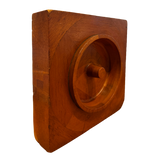 Square Carved Wood Relief Block