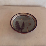 Fern Motif Studio Pottery Bowl