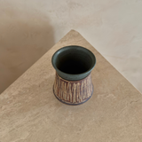 Jade and Umber Etched Vessel