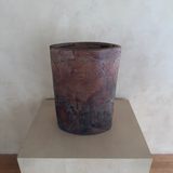 Large Patchwork Leather-Wrapped Vessel