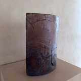 Large Patchwork Leather-Wrapped Vessel