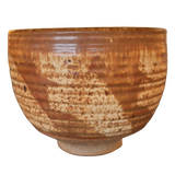 Mottled Caramel Glazed Studio Pottery Bowl