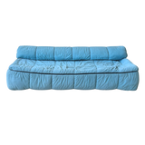 Light Blue ‘Strips’ Sofa by Cini Boeri for Arflex, 1970s