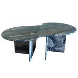 Pair of Split Form Marble End Tables