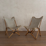 Pair of Tripolina Canvas Chairs by Joseph B. Fenby, 1960s