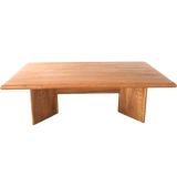 French Oak Dual Pedestal Dining Table