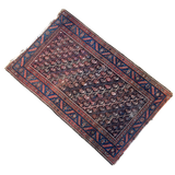 Vintage Rust and Indigo Persian Malayer Rug