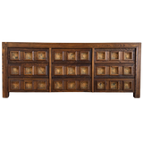 Brutalist Oak and Cork Dresser, 1970s