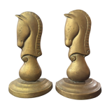 Pair of Brass Stallion Bookends