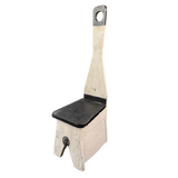 Miniature Black and White Rustic Work Stool