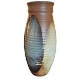 Multi Tone Studio Ceramic Vase with Oval Glaze Bands