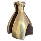 Pair of Faceted Brass Bookends