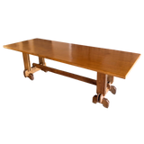 Antique Oak Trestle Dining Table