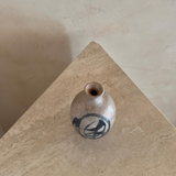 Charcoal & Oatmeal Ceramic Bud Vase