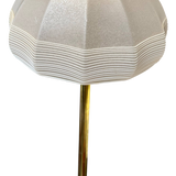 Italian Frosted Glass Floor Lamp with Brass Base