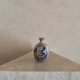 Charcoal & Oatmeal Ceramic Bud Vase