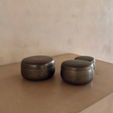 Brass Lidded Cannister Trio