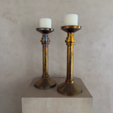 Pair of Large Brass Candle Holders