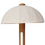 Vintage Italian Wood Base Umbrella Table Lamp