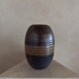 Vintage Ombre Striated Ceramic Vase