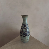 Speckled Graphic Motif Studio Pottery Vase
