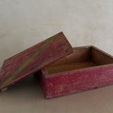 Antique Hand-Painted Folk Art Storage Box