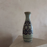 Speckled Graphic Motif Studio Pottery Vase