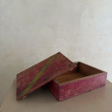 Antique Hand-Painted Folk Art Storage Box