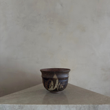 Abstract Earth-Toned Studio Pottery Planter