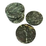 Set of 5 Green Marble Coasters
