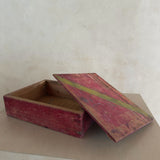 Antique Hand-Painted Folk Art Storage Box