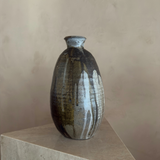 Earthtoned Curved Drip Glaze Studio Pottery