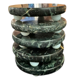 Set of 5 Green Marble Coasters