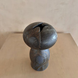 Charcoal Organic Form Ceramic Vase