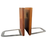 Pair of Walnut Crest Bookends