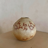 Vintage Handcrafted Ceramic Deer Vessel