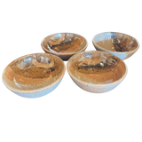 Set of Four Speckled Brown Studio Bowls