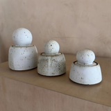 MH STUDIO - Alabaster White Stash Jars: Medium