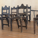 Set of 8 Monumental Spanish Colonial Dining Chairs