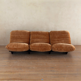 Burnt Orange Velvet Marsala Sofa by Michel Ducaroy for Ligne Roset, 1970's
