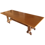 Antique Oak Trestle Dining Table