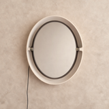 Space Age 'A41' Round Mirror with Lighting by Allibert, 1970s